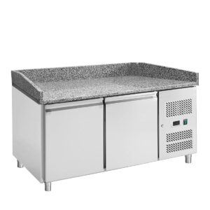 HCB Pizzawerkbank - klapdeuren - 151 cm - 390 liter - 230V - RVS