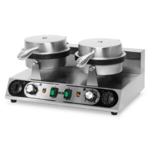 HCB Dubbel wafelijzer - stroopwafel - 230V - RVS