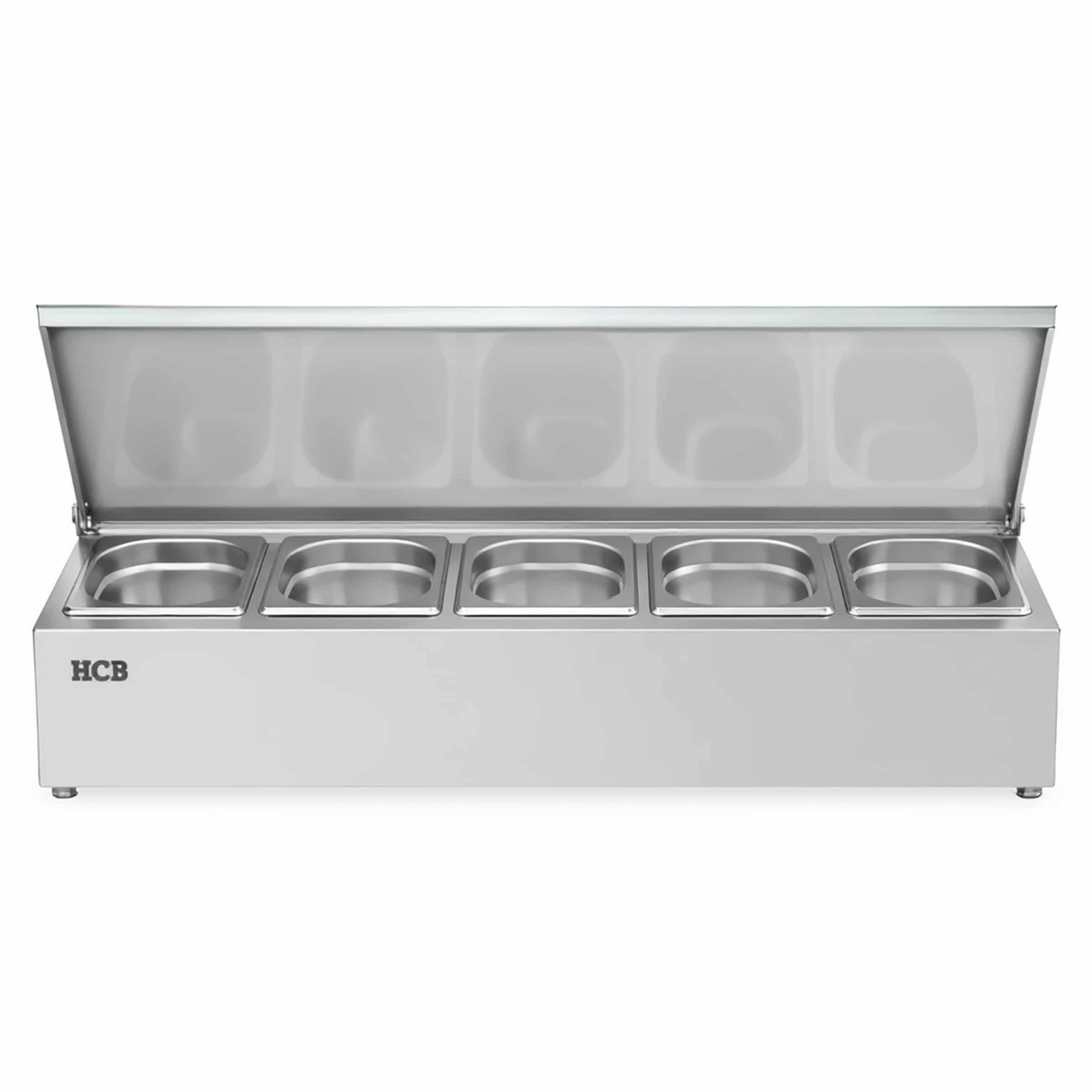 HCB Bakhouder - 6 x 1/6 GN - deksel - RVS - Afbeelding 2