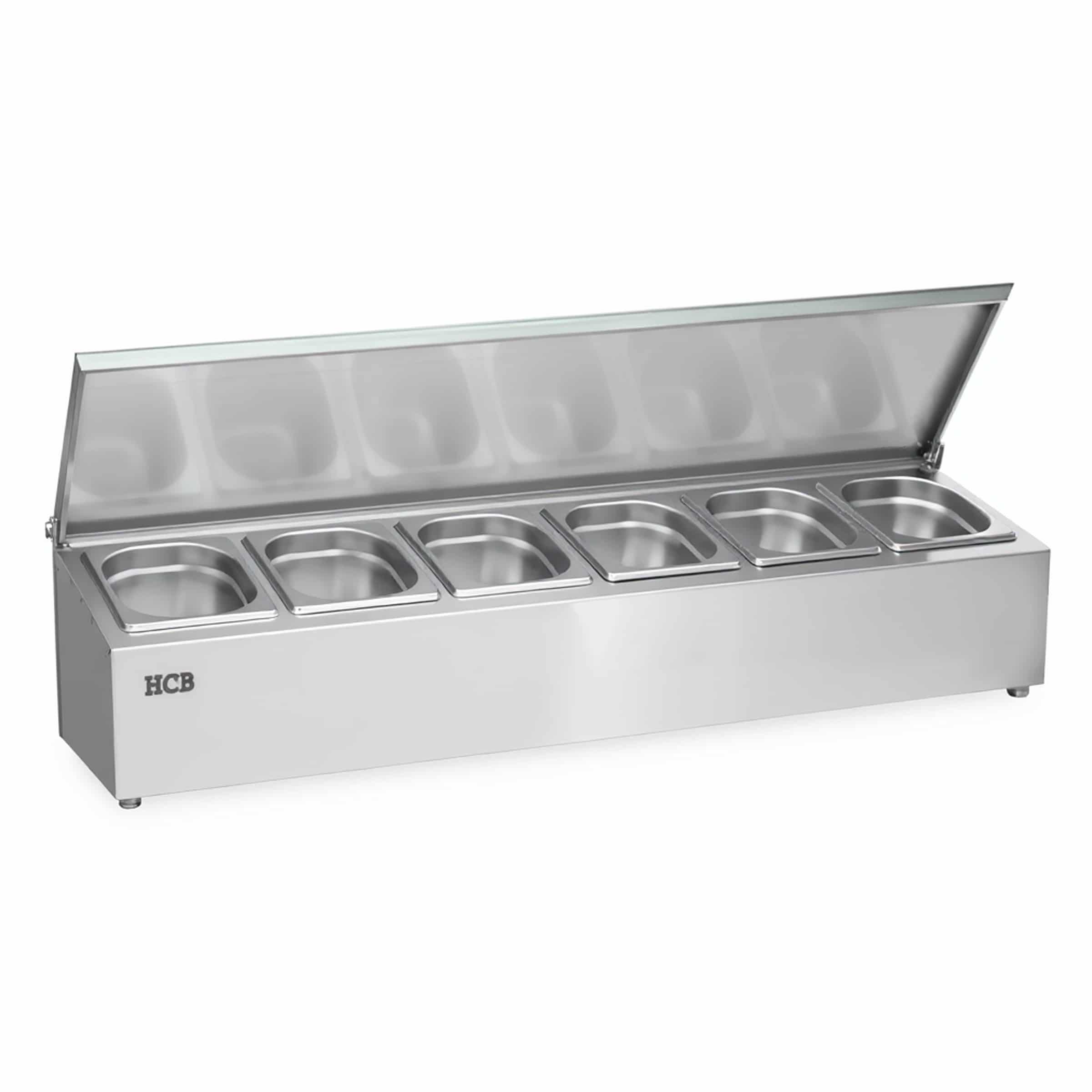 HCB Bakhouder - 6 x 1/6 GN - deksel - RVS - Afbeelding 3