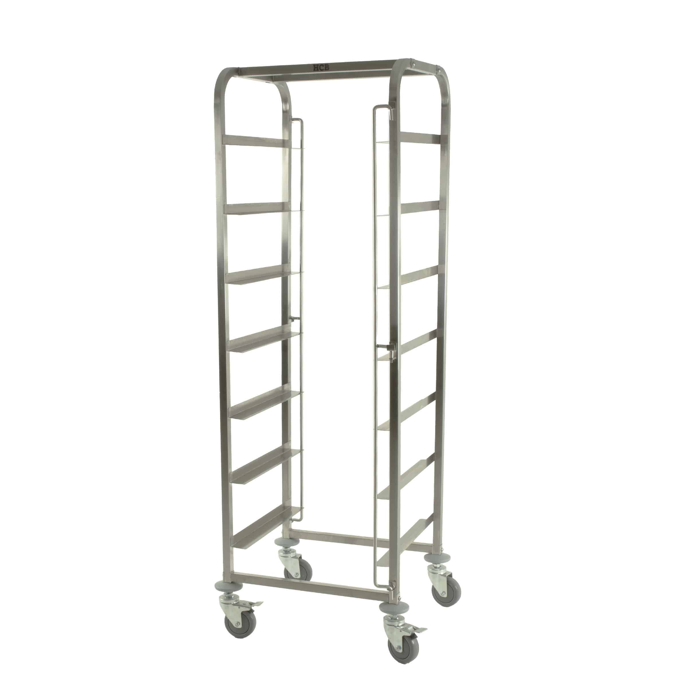 HCB Regaalwagen - 7 x waskratten - RVS