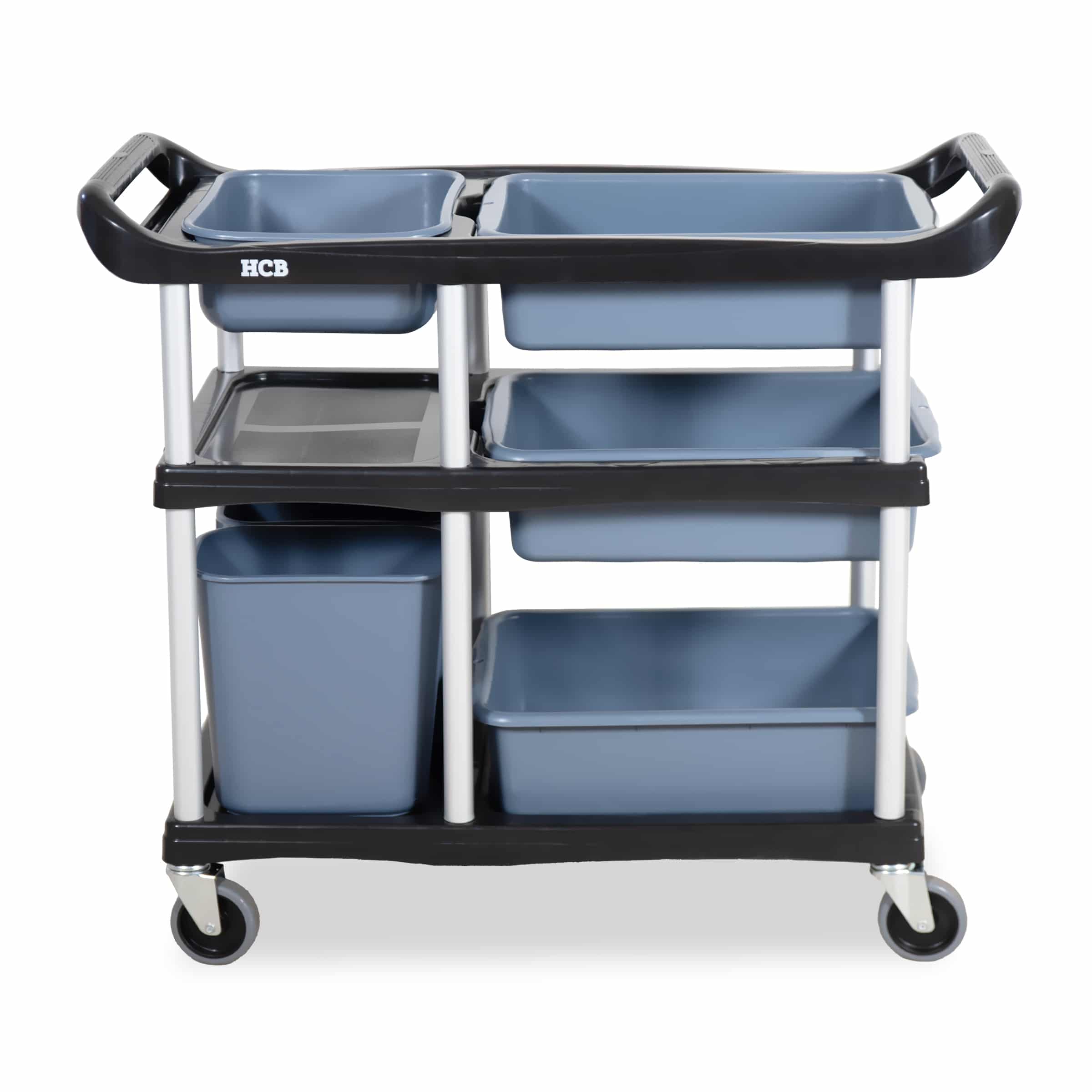 HCB Afruimwagen - 3 lagen - bakken - 104 cm - kunststof - Afbeelding 2