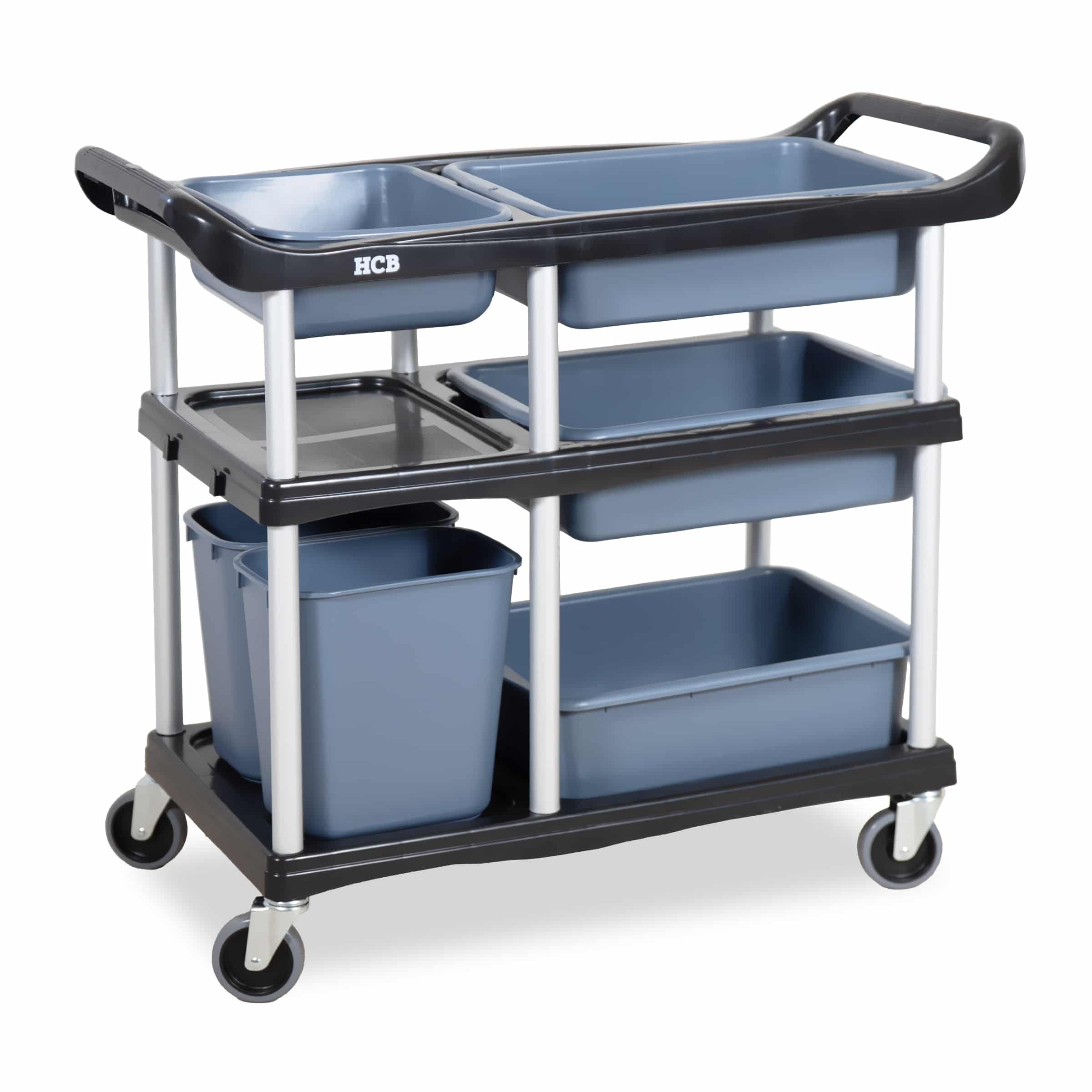 HCB Afruimwagen - 3 lagen - bakken - 104 cm - kunststof - Afbeelding 3