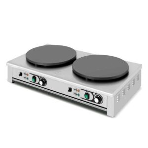 HCB Dubbele crêpe bakplaat - 230V - RVS