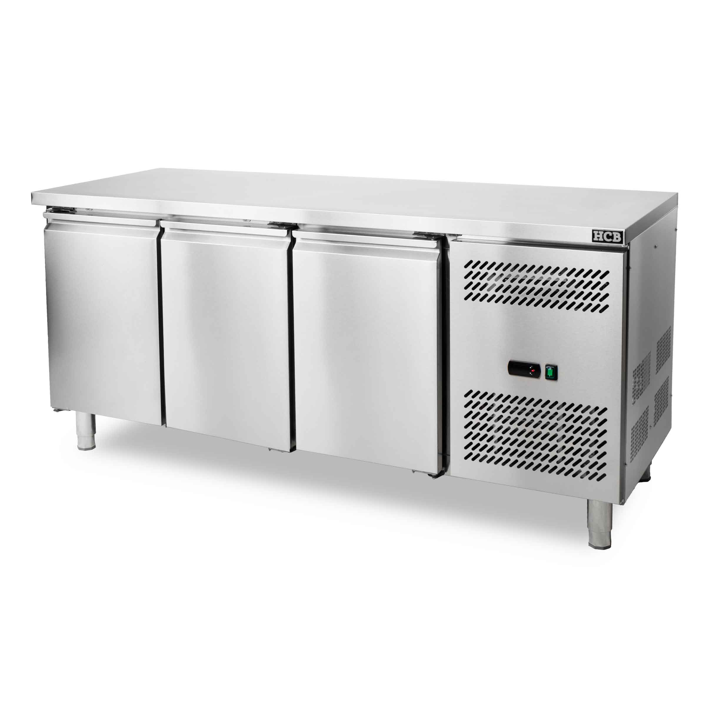HCB Vrieswerkbank - 3 deuren - 179,5 cm - 230V - RVS