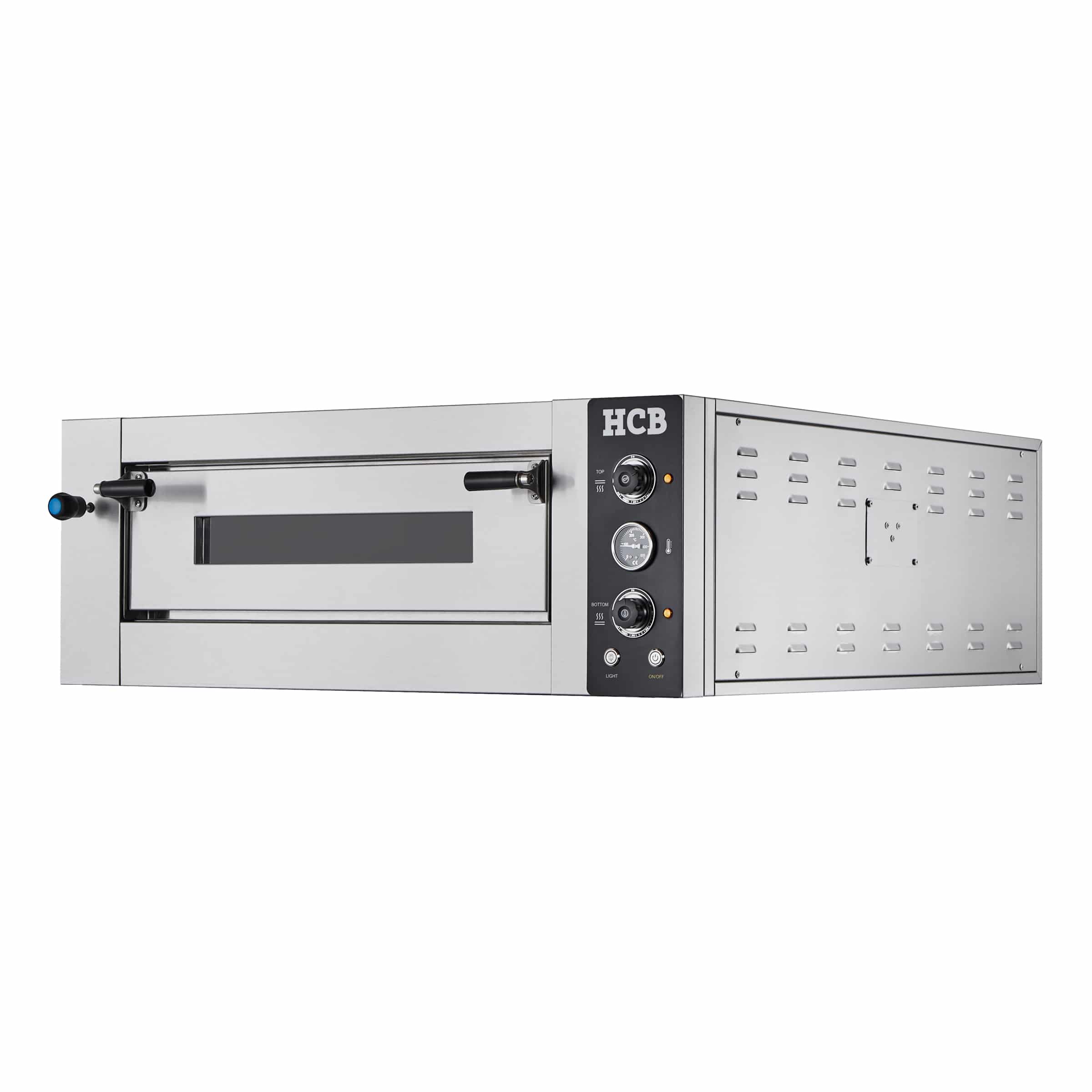 HCB Pizzaoven - 6 pizza's - 34 cm doorsnede - 400V - RVS