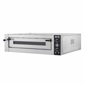 HCB Pizzaoven - 6 pizza's - 34 cm doorsnede - 400V - RVS