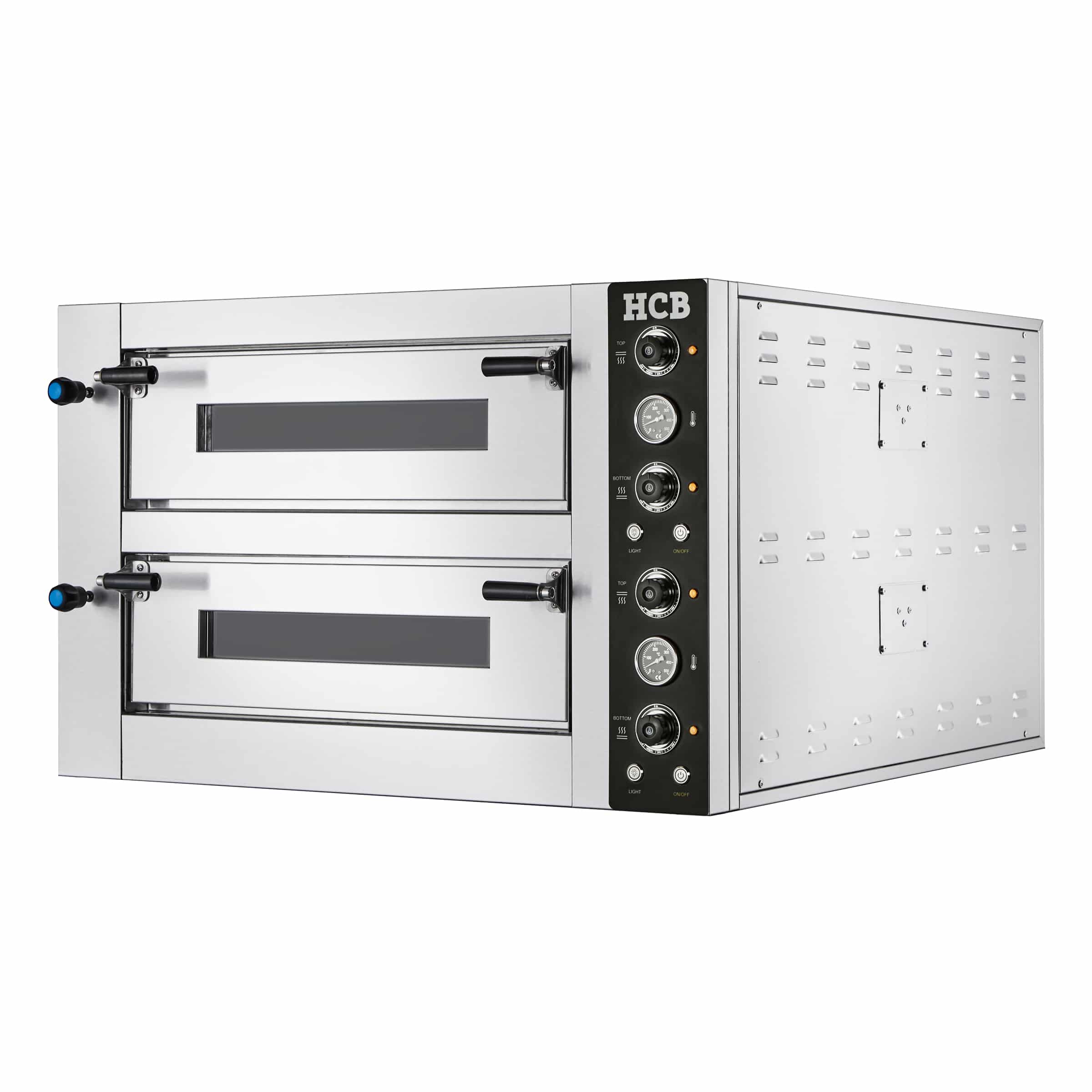 HCB Pizzaoven - 2 x 6 pizza's - 34 cm doorsnede - 400V - RVS