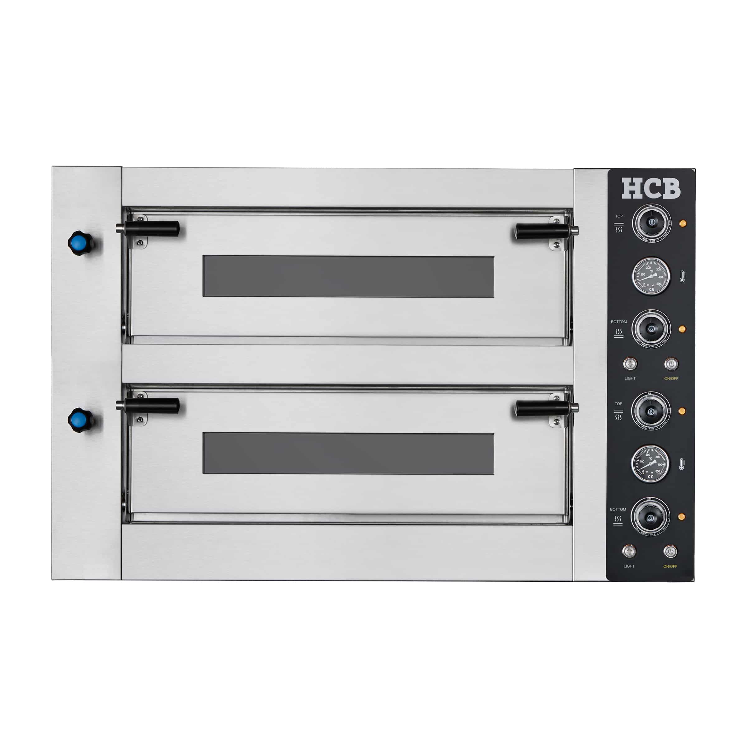 HCB Pizzaoven - 2 x 6 pizza's - 34 cm doorsnede - 400V - RVS - Afbeelding 2