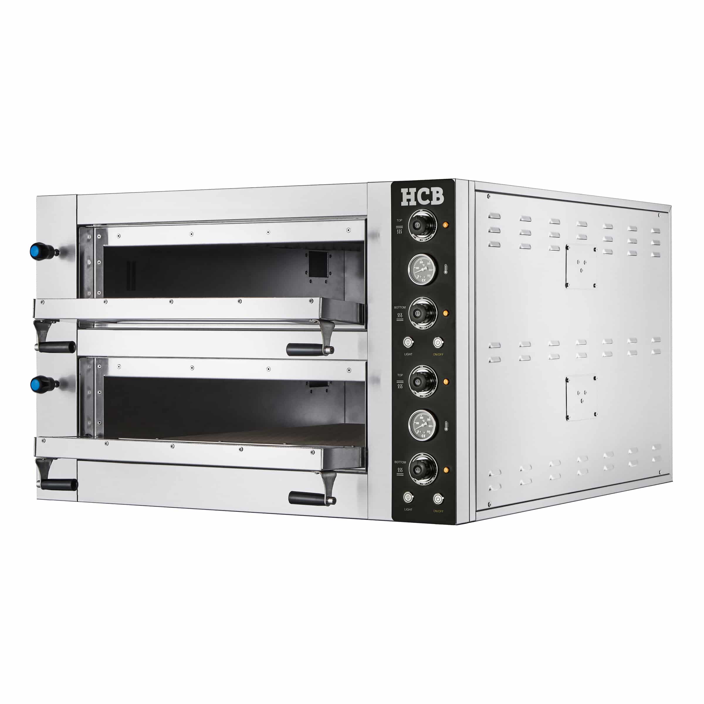 HCB Pizzaoven - 2 x 6 pizza's - 34 cm doorsnede - 400V - RVS - Afbeelding 3