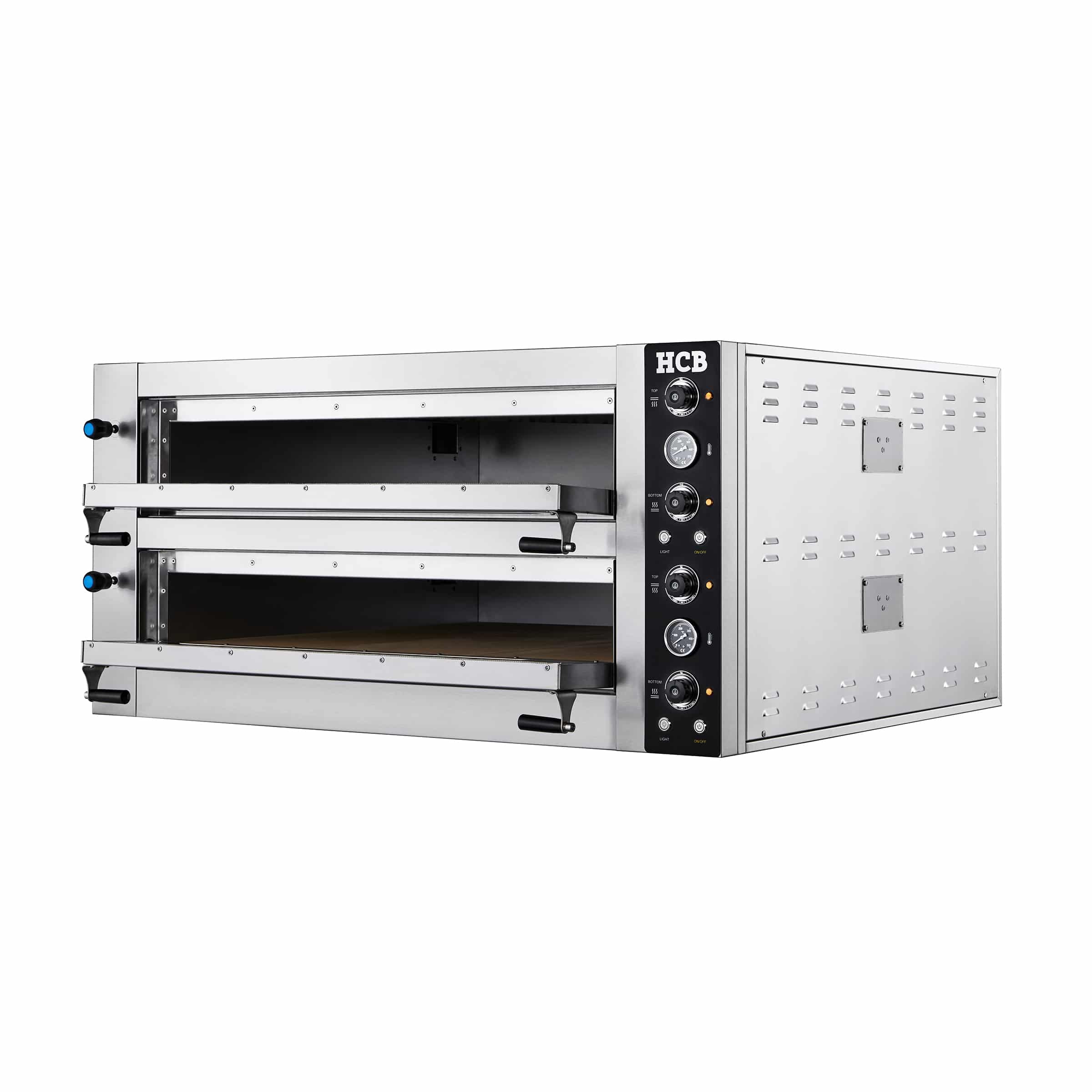 HCB Pizzaoven - 2 x 6 pizza's - 34 cm doorsnede - 400V - RVS - Afbeelding 2