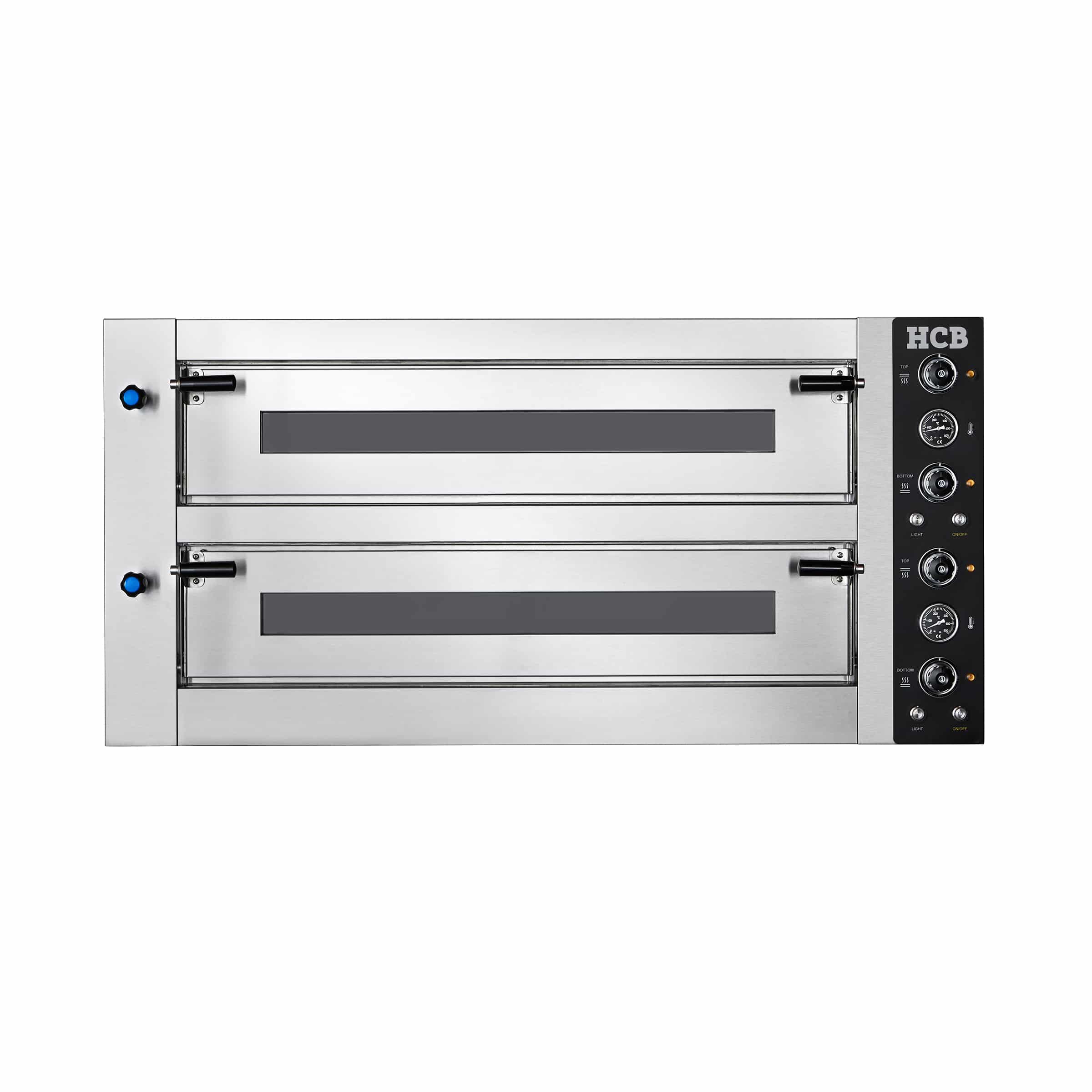 HCB Pizzaoven - 2 x 6 pizza's - 34 cm doorsnede - 400V - RVS - Afbeelding 3