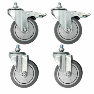 HCB Wielenset - 4 wielen voor pizza onderstel - RVS