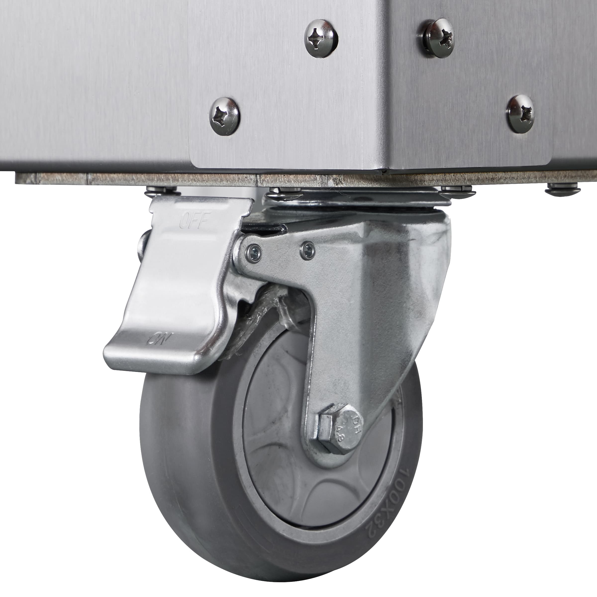 HCB Wielenset - 4 wielen voor pizza onderstel - RVS - Afbeelding 2