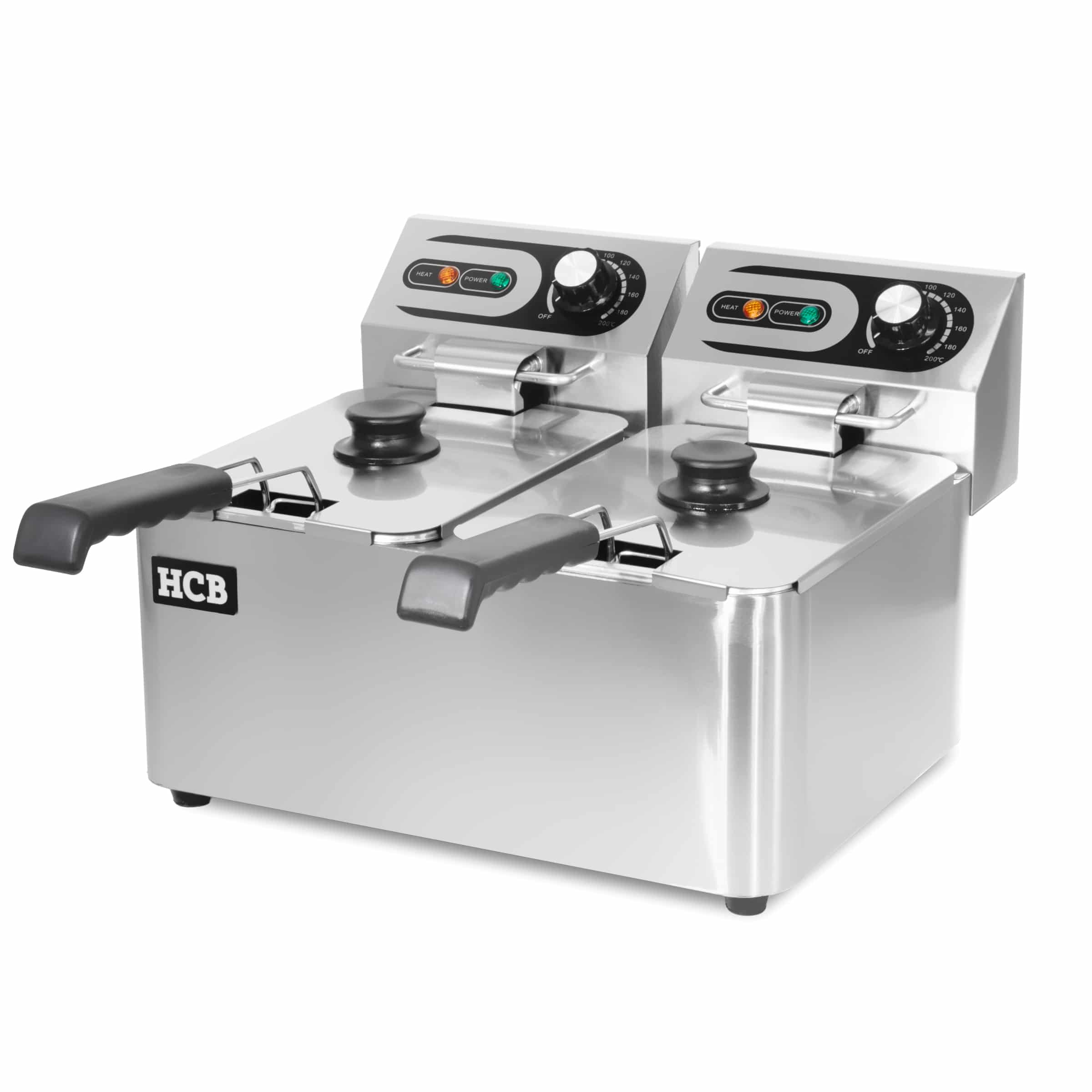 HCB Dubbele friteuse - 2 x 4,5 liter - 2 x 230V - RVS
