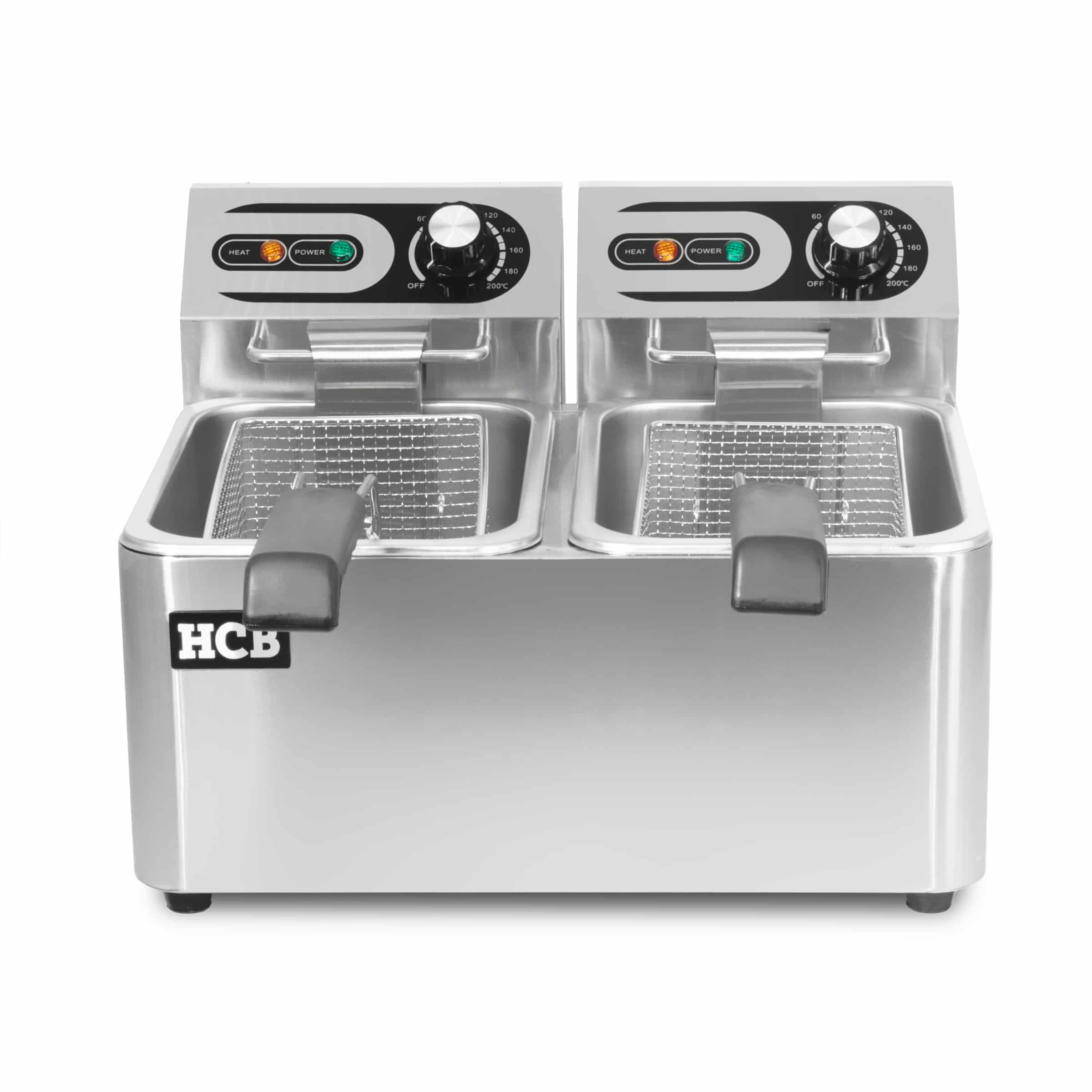 HCB Dubbele friteuse - 2 x 4,5 liter - 2 x 230V - RVS - Afbeelding 2