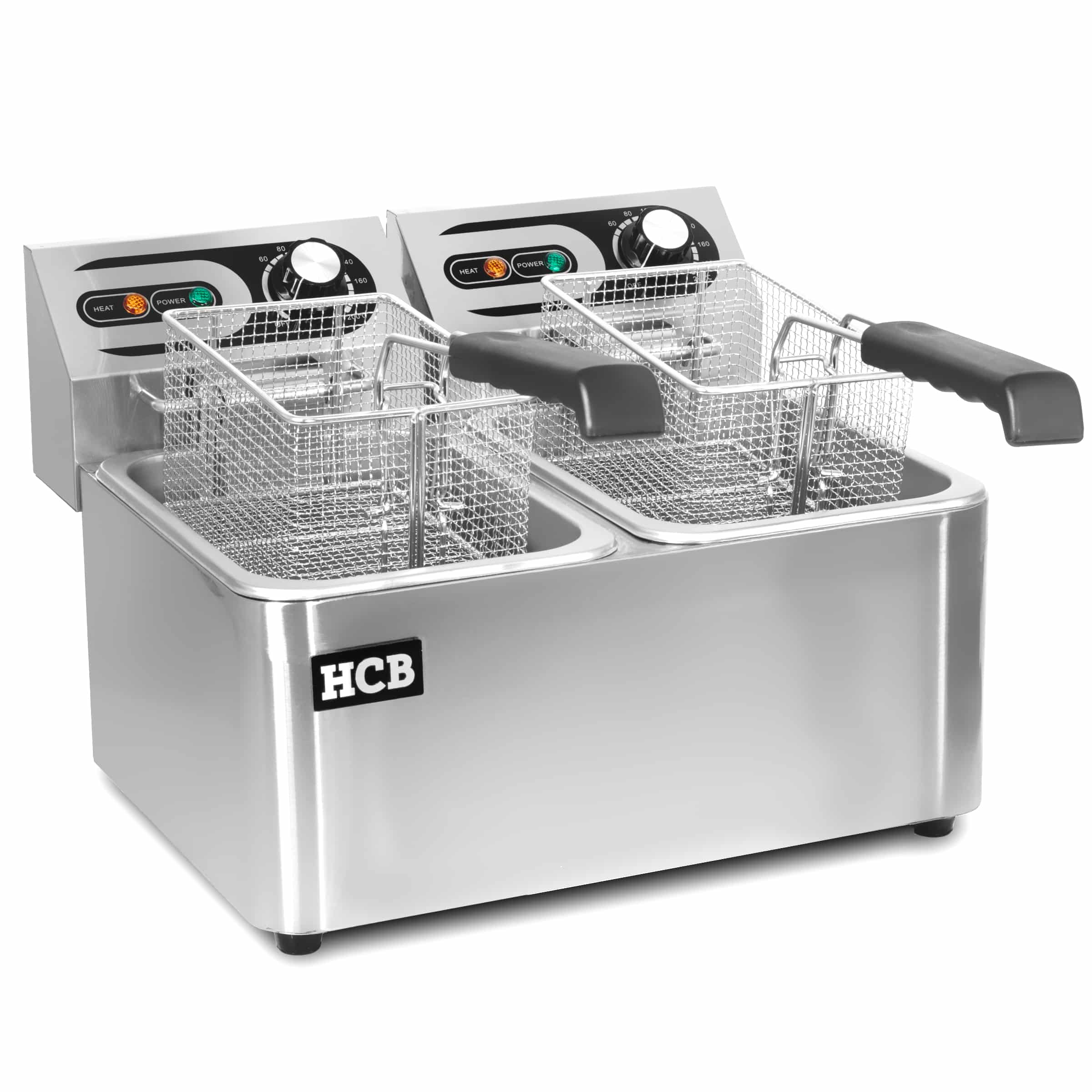 HCB Dubbele friteuse - 2 x 4,5 liter - 2 x 230V - RVS - Afbeelding 3