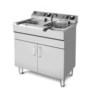 HCB Dubbele friteuse - 2 x 14 liter - 2 x 400V - RVS