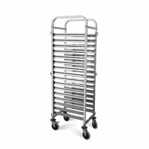 HCB Regaalwagen - 16 x 1/1 GN - RVS