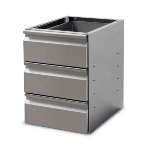 HCB Ladenblok - 3 laden - 40 cm - 600 series - RVS