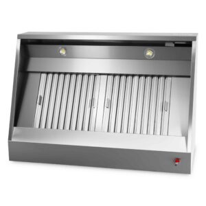 HCB Afzuigkap - schuin model - met motor - 140 cm - 230V - RVS