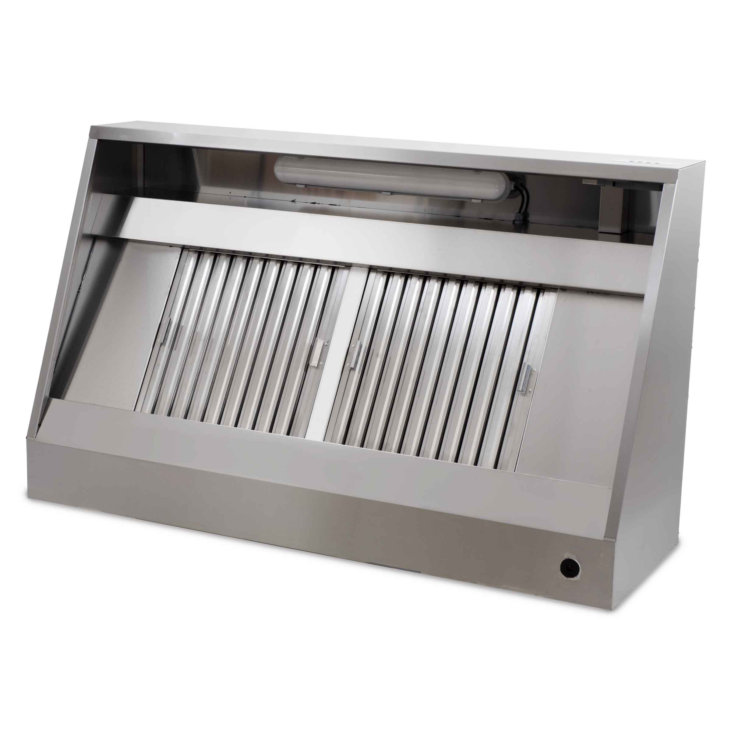 HCB Afzuigkap - schuin model - met motor - 160 cm - 230V - RVS