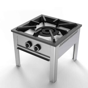 HCB Pro-line Wokbrander - hokker - 60 x 60 cm - 22 kW -RVS