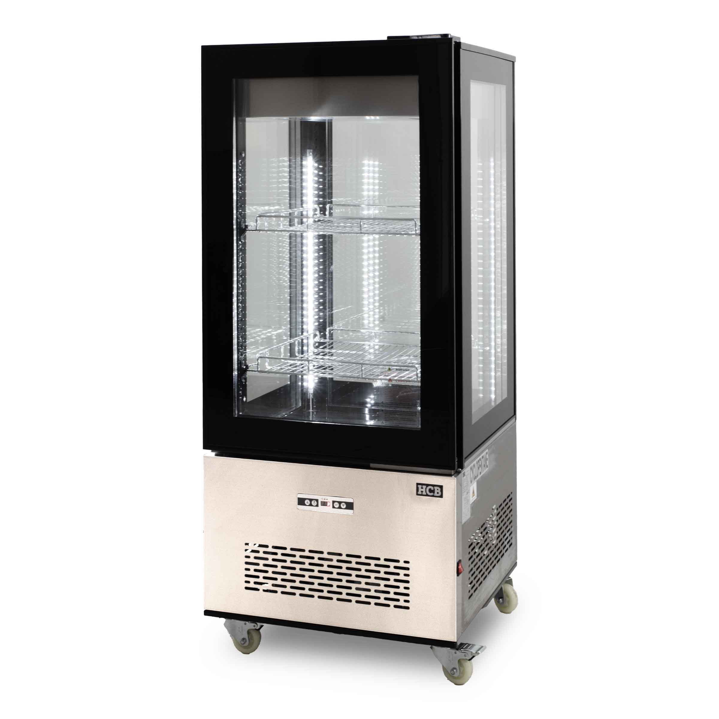 HCB Gebaksvitrine - 270 liter - verrijdbaar - zwart - 230V - Afbeelding 2