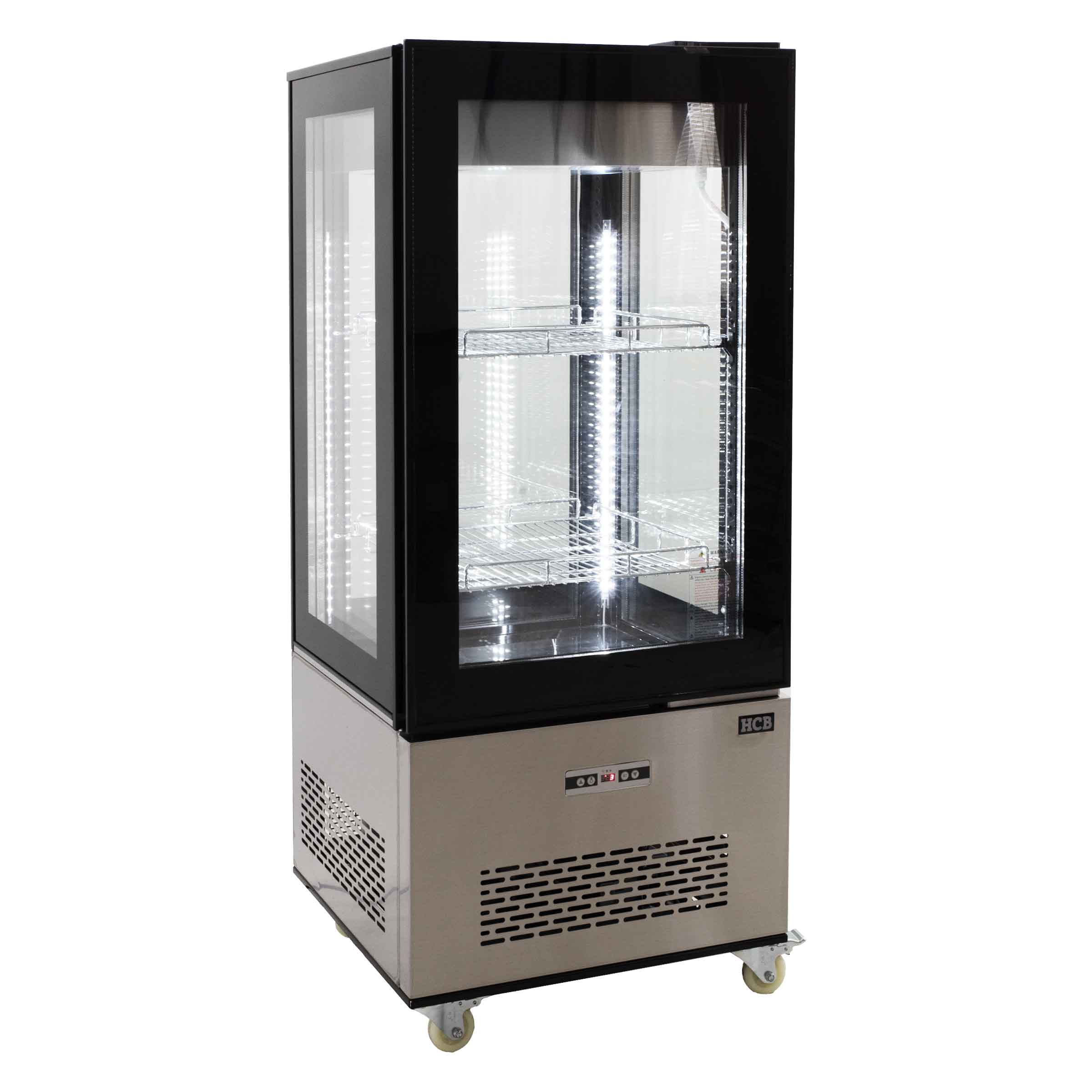 HCB Gebaksvitrine - 270 liter - verrijdbaar - zwart - 230V - Afbeelding 3