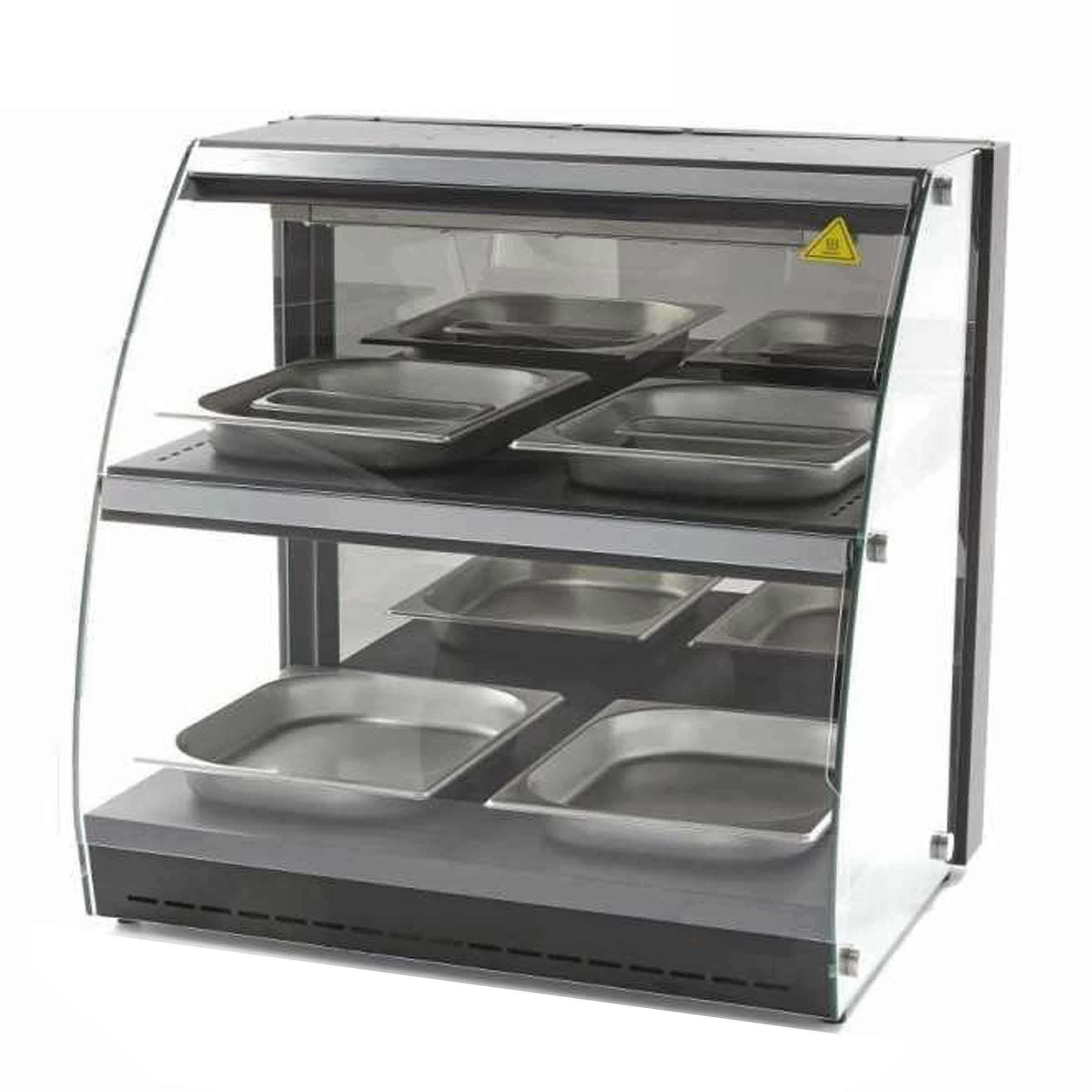 Vitrina calentadora HCB - 4 x 1/2 GN - 50 litros - 63 cm - 230 V - acero inoxidable