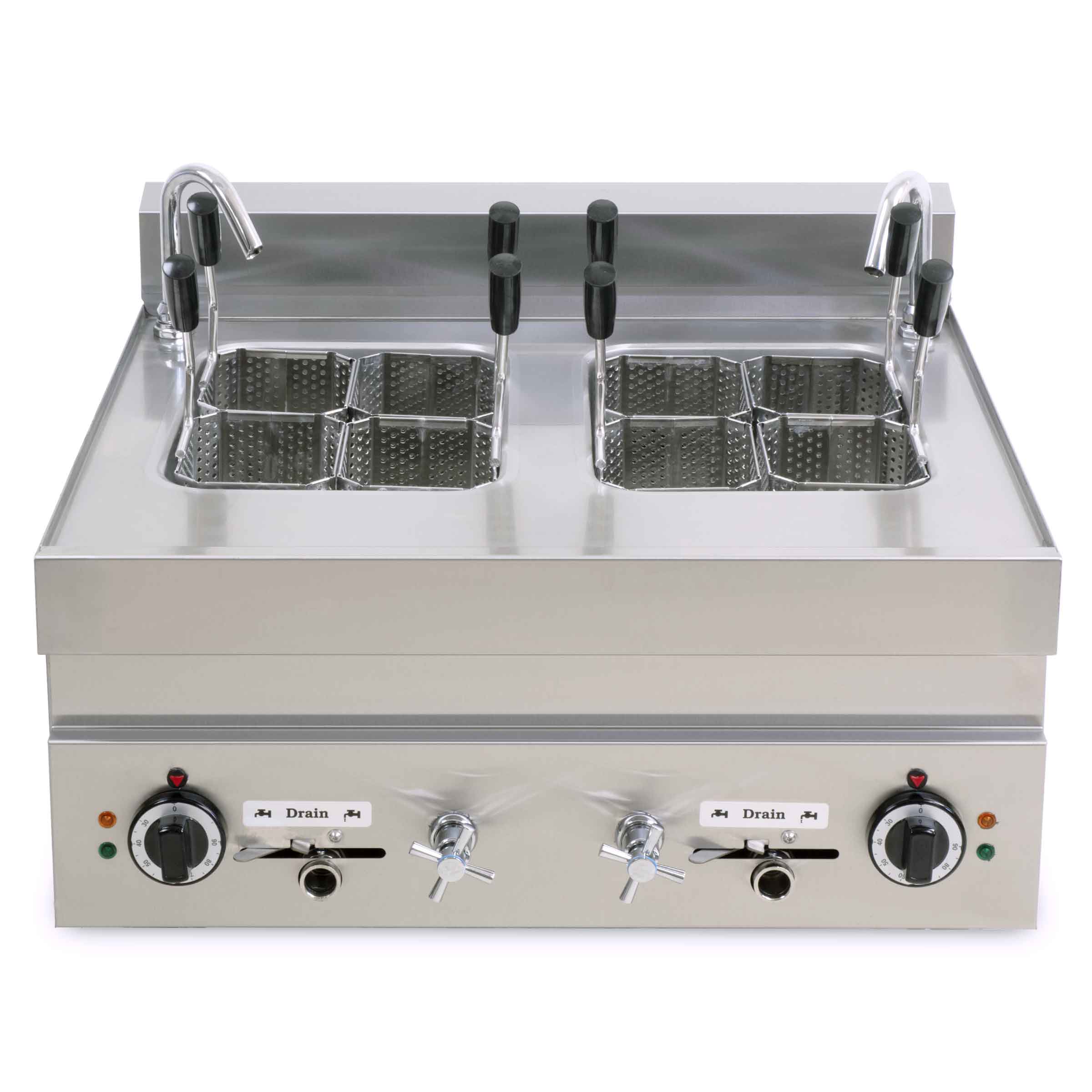 HCB Pastakokers - 8 mandjes - 2 x 12 liter - 650 series - 400V - RVS - Afbeelding 2