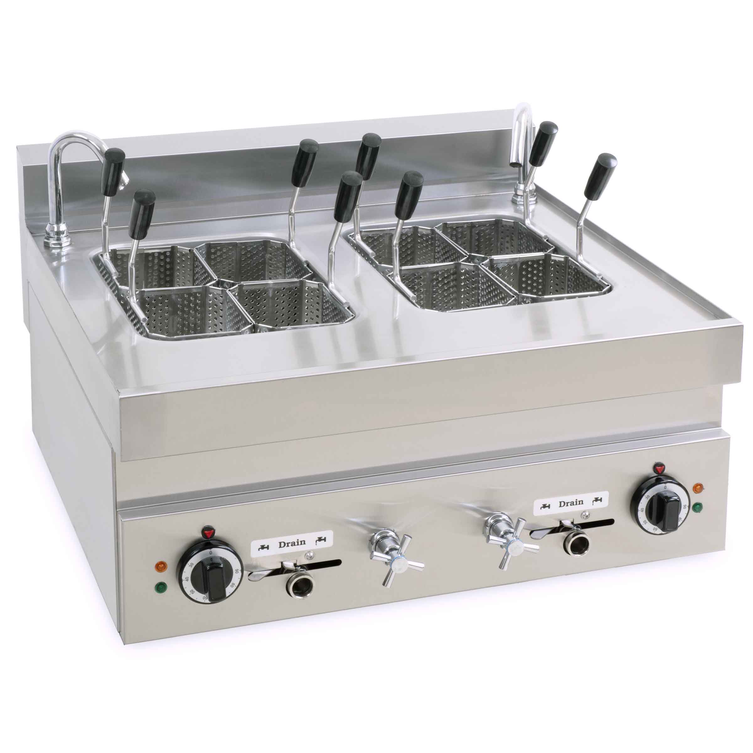 HCB Pastakokers - 8 mandjes - 2 x 12 liter - 650 series - 400V - RVS - Afbeelding 3