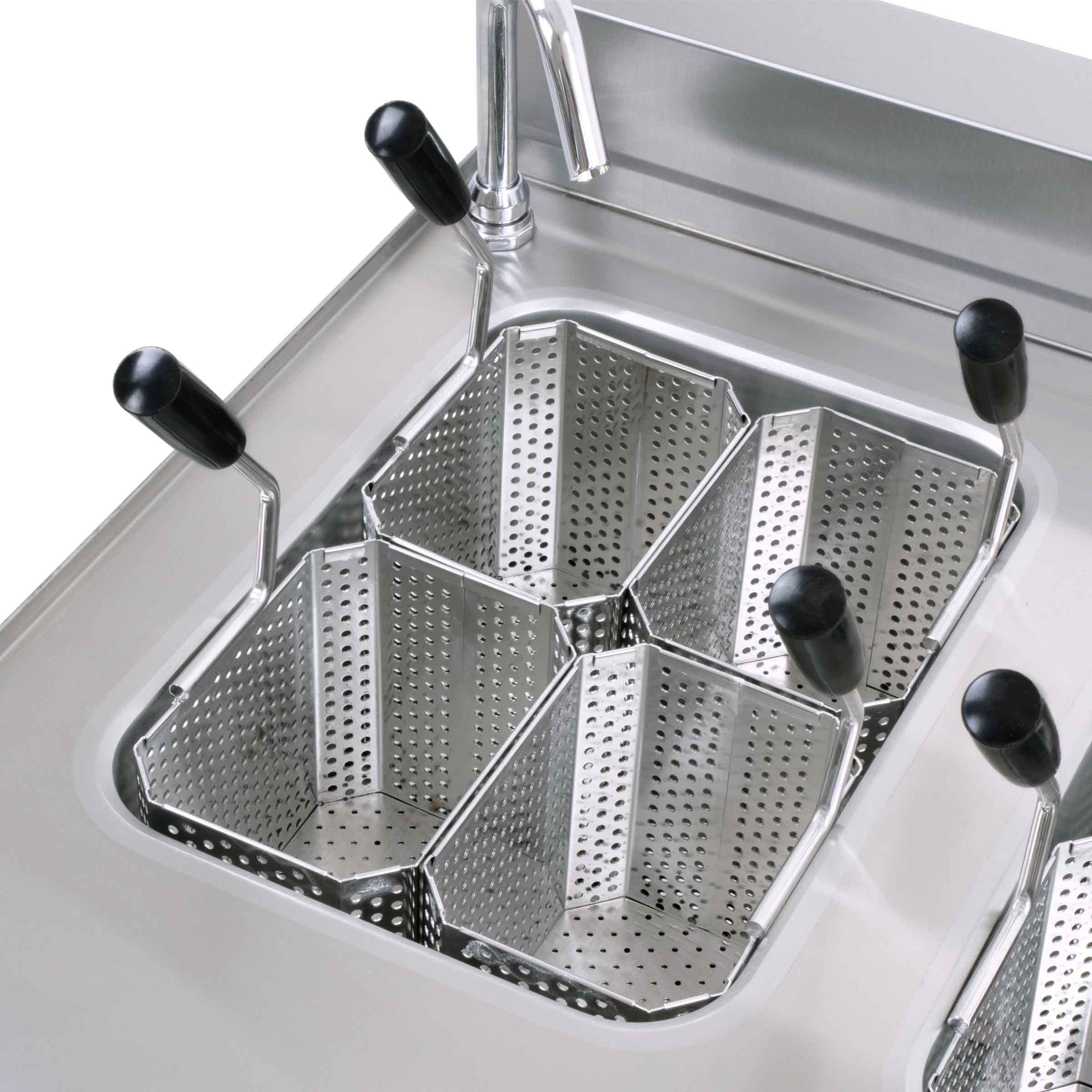 HCB Pastakokers - 8 mandjes - 2 x 12 liter - 650 series - 400V - RVS - Afbeelding 4