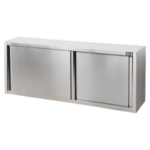 HCB Wandkast - schuifdeur - 200 cm - RVS