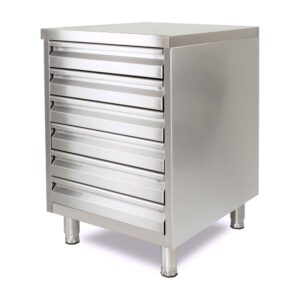 HCB Werkkast - 6 lades - 60 cm - RVS