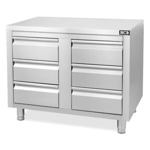 HCB Werkkast - 6 lades - 100 cm - RVS