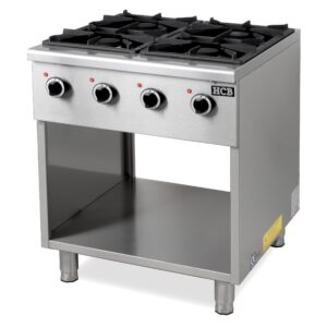 HCB Gasfornuis - 4 pitten - 70 cm - 24 kW - RVS