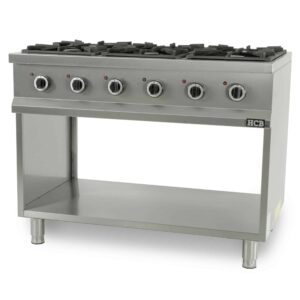 HCB Gasfornuis - 6 pitten - 110 cm - 36 kW - RVS
