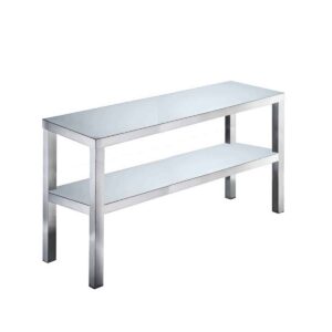 HCB Basic-line Dubbele etagère brug - 150 x 35 x 70 cm - RVS