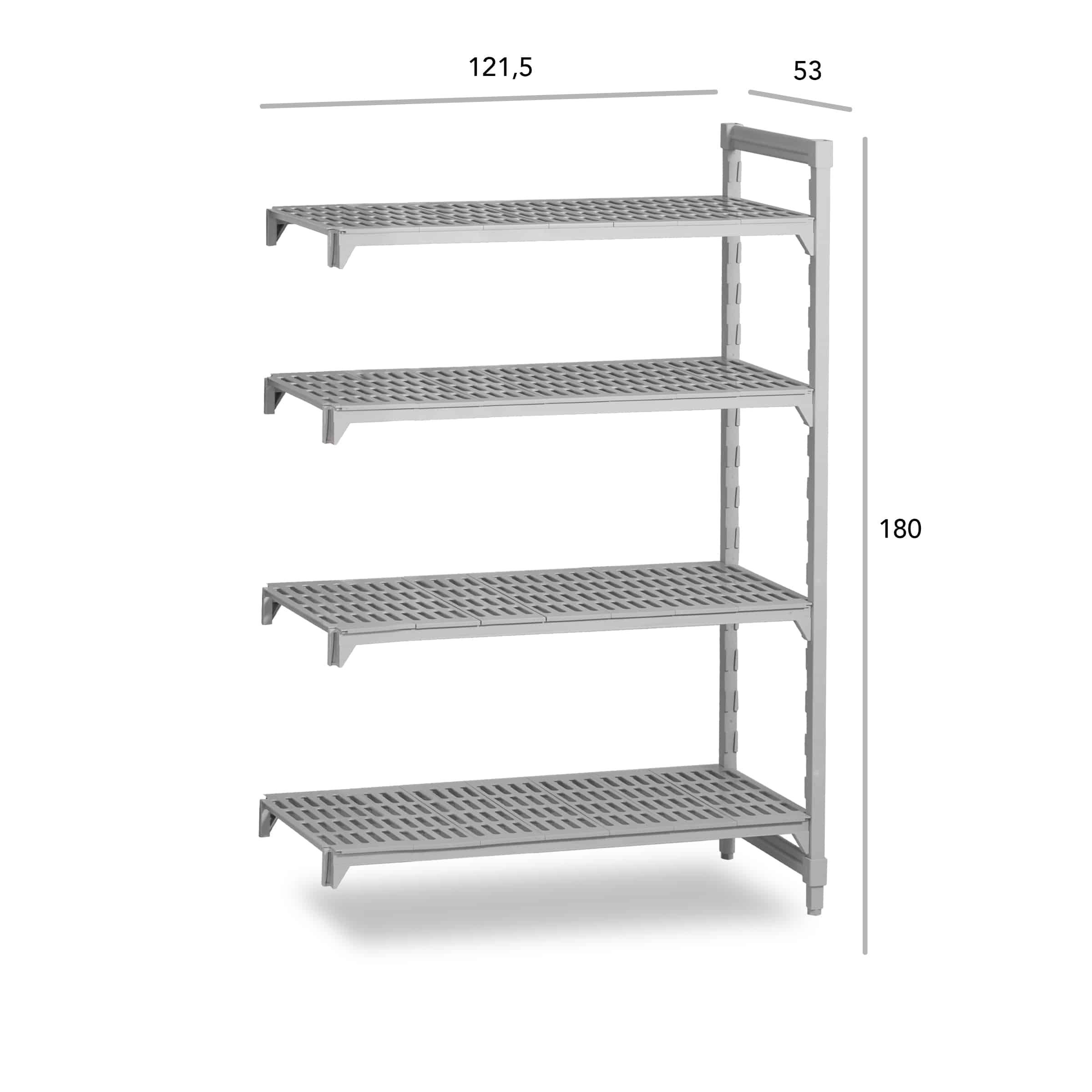 HCB Aanbouwsectie voor stelling - Koel/vriescelrek - 122 x 53 x 180 cm - Afbeelding 2