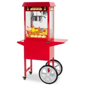 HCB Popcornmachine - luxe met onderstel - rood - 230V
