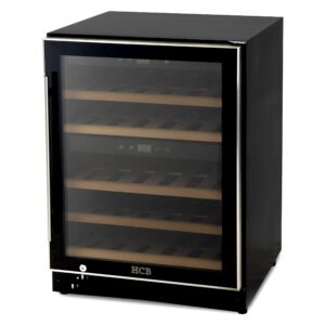 HCB Luxe wijnkoelkast - 40 flessen - dubbele zone - zwart - 230V