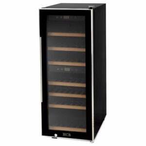 HCB Luxe wijnkoelkast - 38 flessen - dubbele zone - zwart - 230V