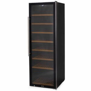 HCB Luxe wijnkoelkast - 192 flessen - enkele zone - zwart - 230V