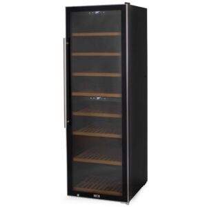 HCB Luxe wijnkoelkast - 180 flessen - dubbele zones - zwart - 230V