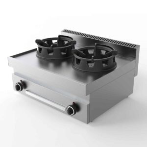 HCB Woktafel - 65 cm - aardgas - RVS