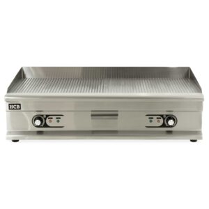 HCB Bakplaat - geribbeld - 100 cm - 400V - RVS