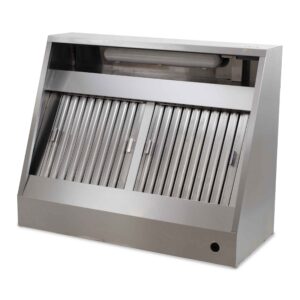 HCB Afzuigkap - schuin model - met motor - 120 cm - 230V - RVS