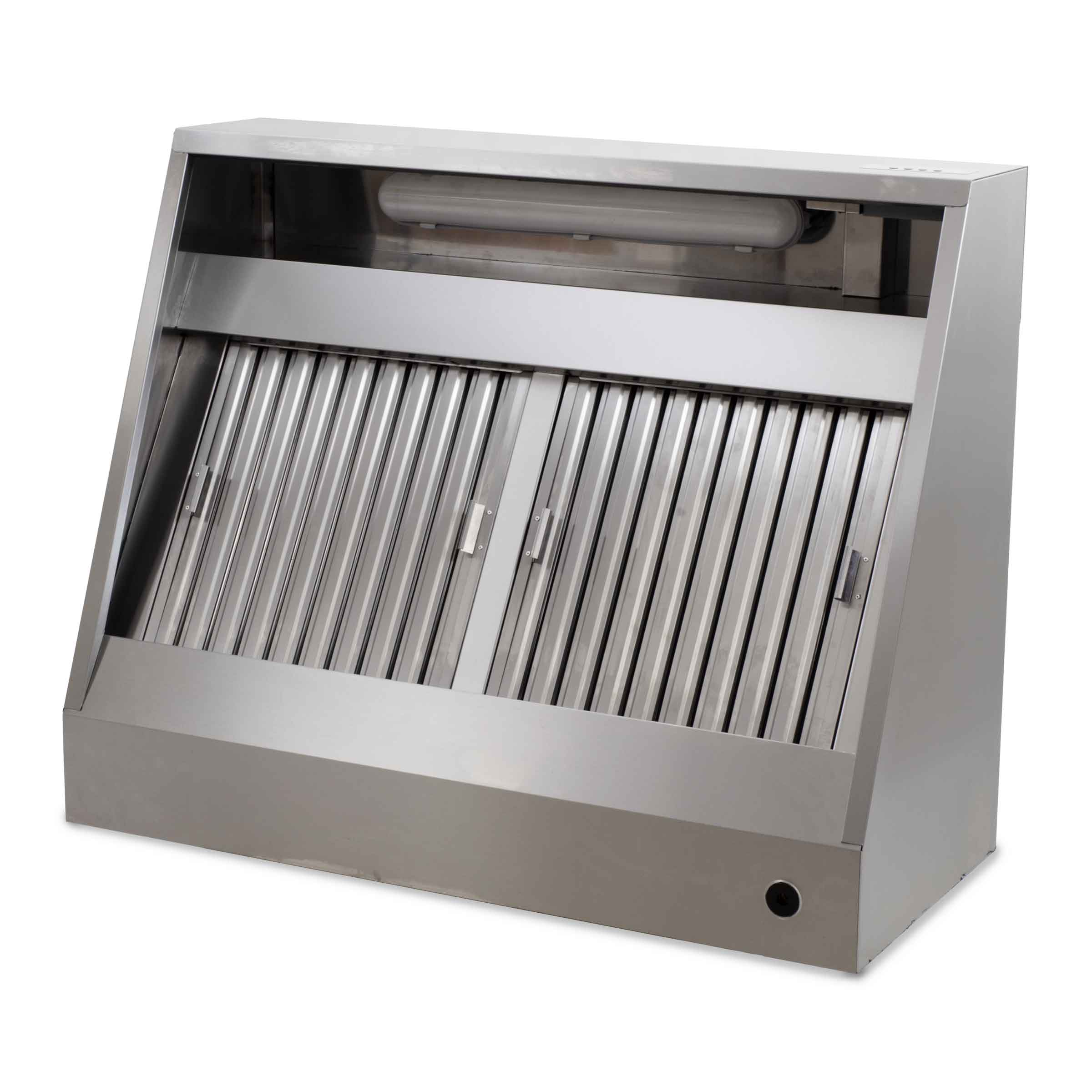 HCB Afzuigkap - schuin model - met motor - 120 cm - 230V - RVS