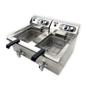 HCB Dubbele friteuse - 2 x 14 liter - 2 x 230V - RVS
